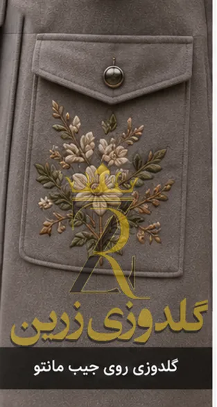 گلدوزی روی مانتو