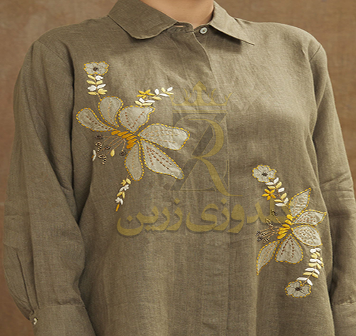 گلدوزی روی لباس