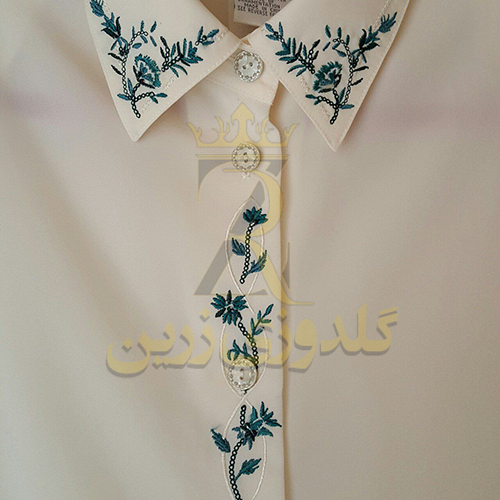 گلدوزی روی پیراهن